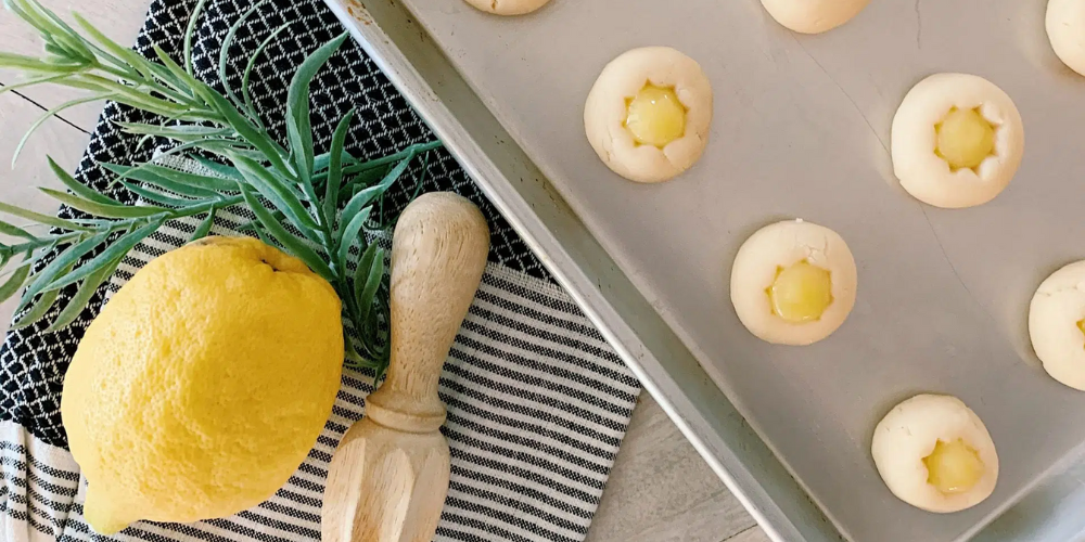 Lemon Curd Cookies with Lemon Vanilla Bean Glaze