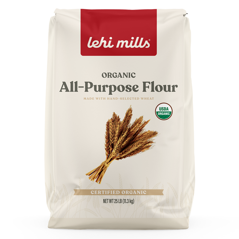 Certified Organic All Purpose Flour - 25 lbs - Lehi Mills